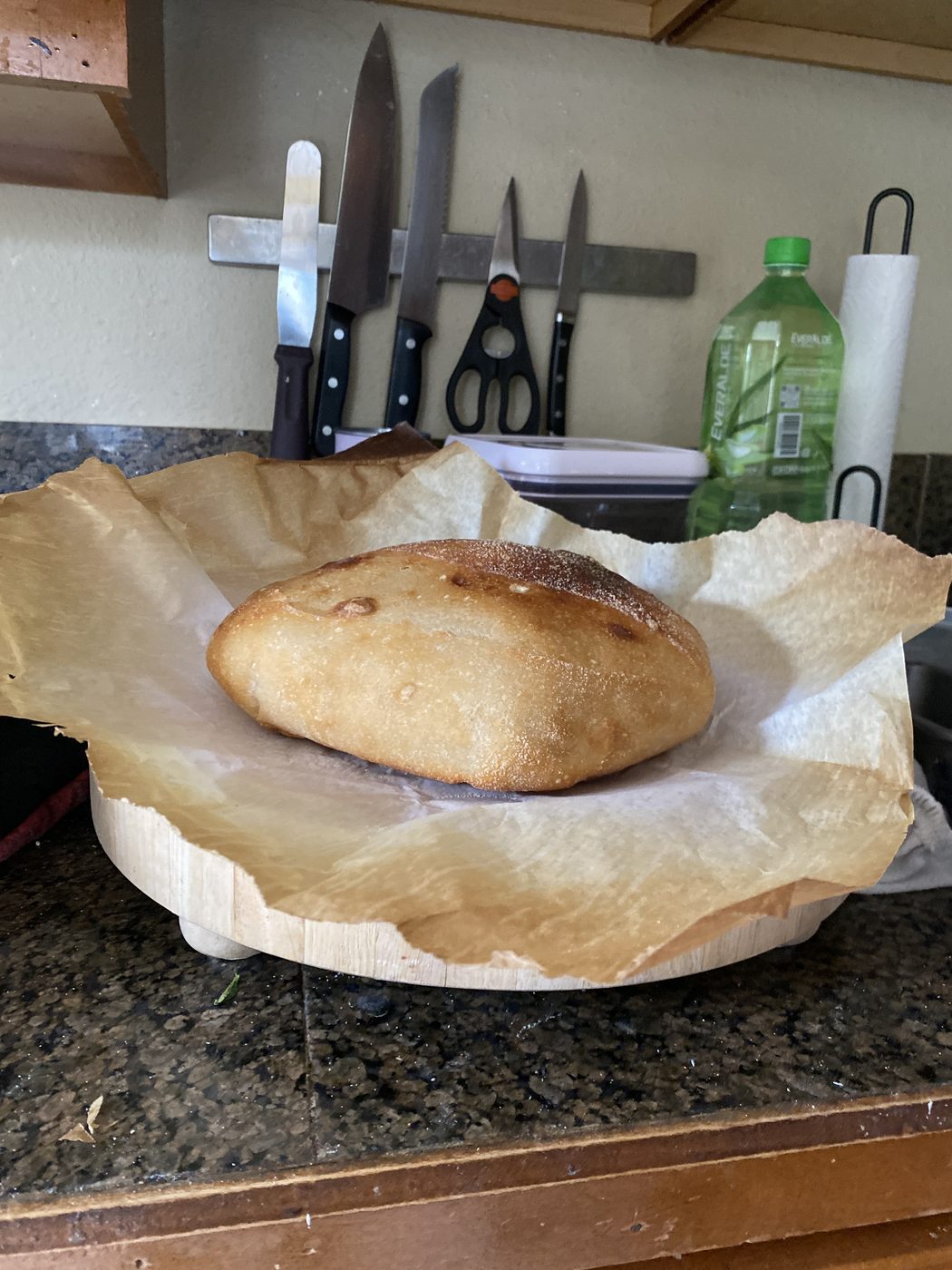 Spread out flatter than planned — the loaf that came out